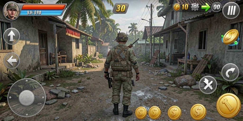 Tampilan awal game dengan desain menarik.
