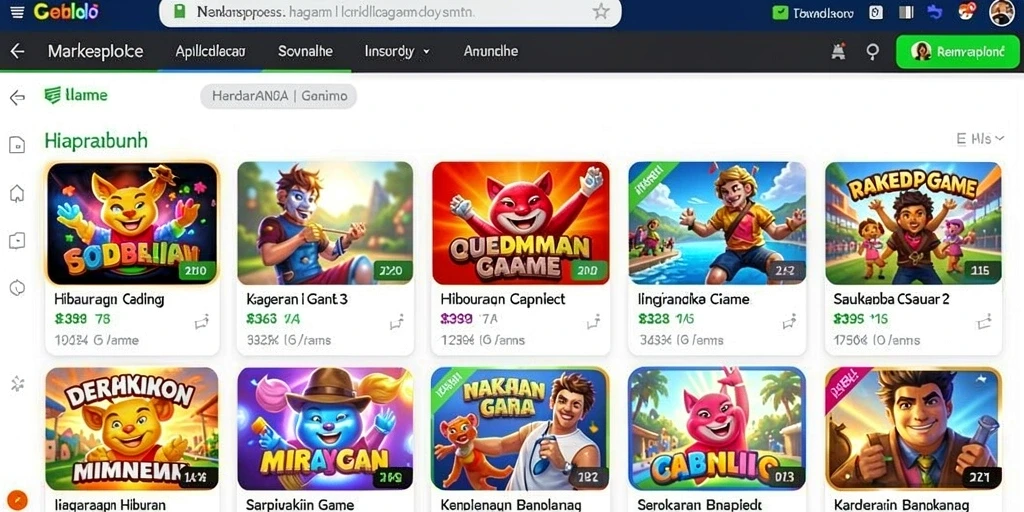 Gambaran antarmuka permainan yang menarik.