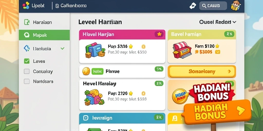 Tampilan utama yang menarik dan user-friendly.