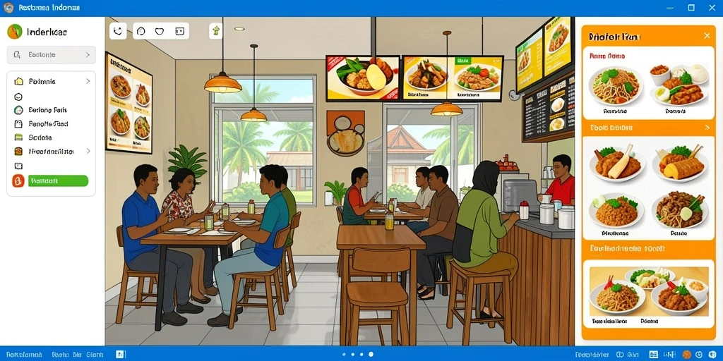 Tampilan awal yang menarik dan interaktif.