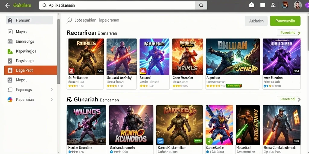 Tampilan menu utama yang menarik dan mudah dinavigasi.